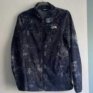 NWOT The North Face Navy Blue with With Speckles Super Comfy Fleece Zipup Jacket